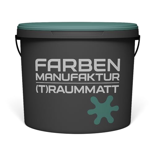 Farben Manufaktur (T) raummatt Wandfarbe Innenwandfarbe Innenfarbe Dispersionsfarbe Trendfarbe 2022 1/2/5/10L, Farbe: dunkles patina grün, Größe: 1L