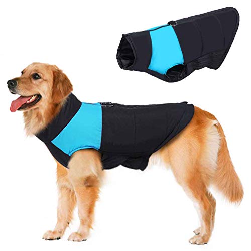 Dog Coat Vest Windproof Warm Dog Clothes Plus Size for Cold Weather Outdoor