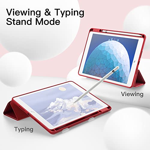 JETech Case for iPad Pro 10.5-Inch and iPad Air 3 (10.5-Inch 2019, 3rd Generation) with Pencil Holder, Slim Tablet Cover with Soft TPU Back, Auto Wake/Sleep (Red) by JETech - Image 7