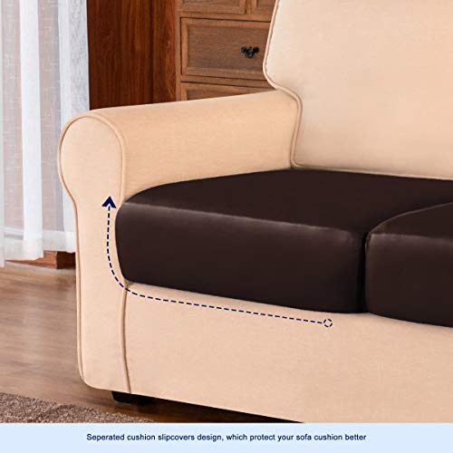 Subrtex PZDZT10330 Spandex Elastic Pu Leather Couch Stretch Water-Proof Patio Durable Cushion Slipcovers Furniture Protector Slip Cover thumb #5