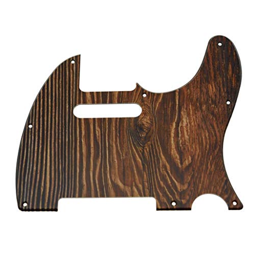 Dopro 8 Hole Tele Guitar 3D Printed plastic pickguard Scratch Plate fits USA/Mexican Fender Telecaster Wood Pattern