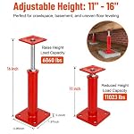 Floor Jacks for House Leveling 4 Pack, 11" - 16" Height Range - Image 4
