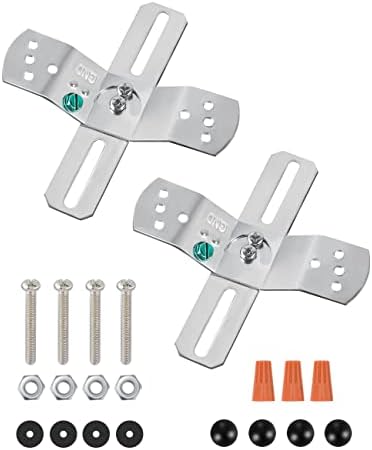 DENGNBJ Light Fixture Mounting Bracket,4" Universal Crossbar,Mount Bracket Light Crossbar with Screws and Nuts,Rotatable and Fixed.Used for Pendant Lamps,Wall Lamps and Living Room Lamps,2 Pack.