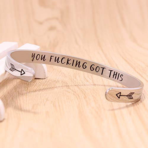 Btysun Bracelets for Women Mothers Day Bracelet Gifts from Daughter Inspirational Gifts for Women Graduation Gifts for Her Motivational Birthday Cuff Bangle Friendship Personalized Mantra Jewelry…