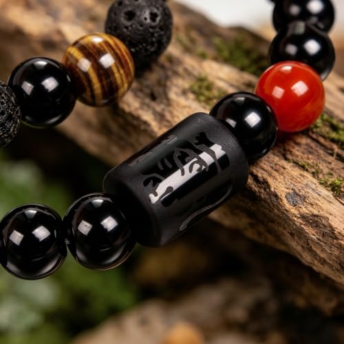Pulsera Zodiacal para Mujeres con Obsidiana Negra Natural miniatura 5