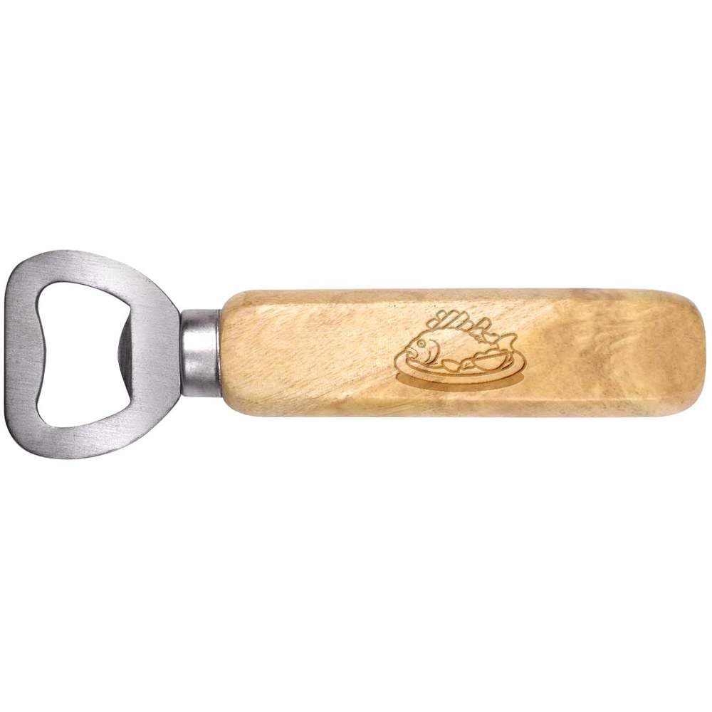 Azeeda 'Fish and Chips' Wooden Bottle Opener (BO00081700)