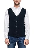 anzug weste jungen blau  s.Oliver RED LABEL Herren Strickweste mit Waffelstruktur navy L