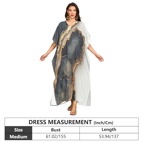 Robe de plage longue en marbre noir taille M fluide - 7