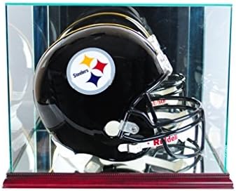 Perfect Cases FBHR-C Rectangle Football Helmet Display Case, Cherry