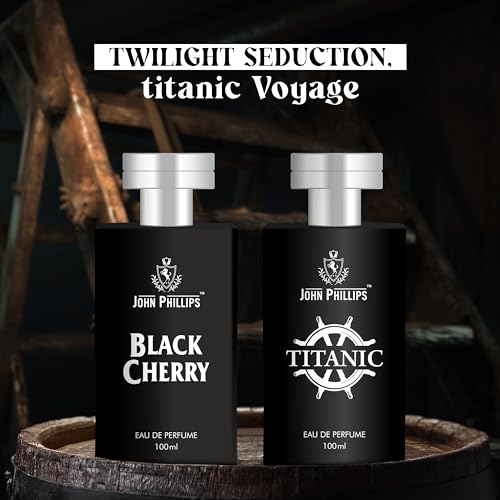 Image of John Phillips Blackcherry & Titanic 100 ml + 100 ml Eau De French Perfume For Men