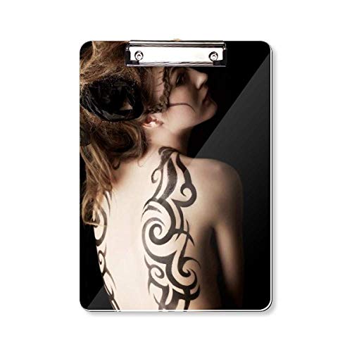 Tattoo brunette beauté corps peinture fille presse-papiers