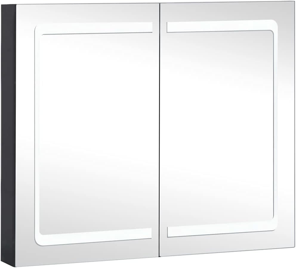 Mirror Cabinet Bathroom Cabinet Wall Cabinet Bathroom Furniture Bathroom Cabinet with Mirror LED Bathroom Mirror Cabinet 80 x 12.2 x 68 cm