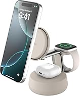 ※Amazon限定の壁紙ダウンロード付きの商品です。【New Qi2 25W 充電器】Qi2 25W 対応デバイスに高速で効率的な充電を提供します。 【高度な熱管理技術】次世代の冷却テクノロジー搭載、充電中のバッテリーを保護する革新的充電技術を採用 【急速充電対応】最大25Wの急速充電を実現、iPhone16を50%まで約29分で充電可能、Applewatch対応は30分で約80%まで充電できます。 【プレミアム素材でApple製品と調和するデザイン】 スタンド部分はステンレス製で充電台部分には...