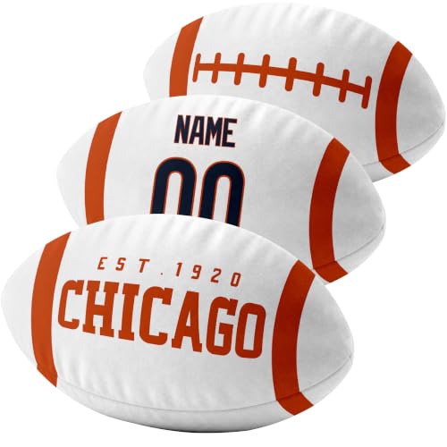 Image of ANTKING Chicago Throw Pillow 2 Packs Custom Name Number Gifts | Personalized Gift for Youth for Birthday Christmas