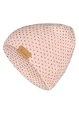Sterntaler Beanie Kreise – Weiche Baby Mütze mit Allover Print und Zwei Tragevarianten – Mädchen Mütze aus hautsympathischem Baumwoll-Mix - Übergangsmütze - Kopfbedeckung – zartrosa, Größe 39
