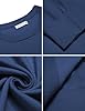 COOFANDY Mens Winter Crew Neck Jumpers and Sweaters Knitted Pullover Sweater for Men UK Navy Blue 3XL #4