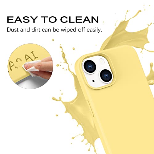 BENTOBEN Compatible with iPhone 14 Case, Liquid Silicone Gel Rubber Bumper Microfiber Lining Hard Back Shockproof Protective Phone Cover for iPhone 14 6.1",Yellow by BENTOBEN - Used condition - Image 4