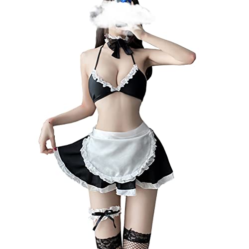 Maid Outfit Frauen Sexy Maid Dessous für Frauen Cosplay Französisch Maid Kleid Dessous Set