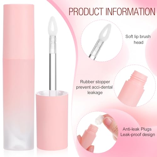 FOMIYES Tubos de brilho labial, 8 unidades de recipientes vazios de brilho labial, frascos de protet