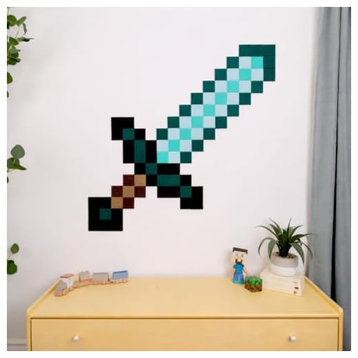 Felt Right Minecraft Diamond Sword Decor