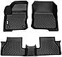 VIWIK Floor Mats Compatible for 2012-2018 Focus, Car Mats All Weather Protection Floor Liners Full Set Include 1th and 2nd Row Front & Rear, TPE Black