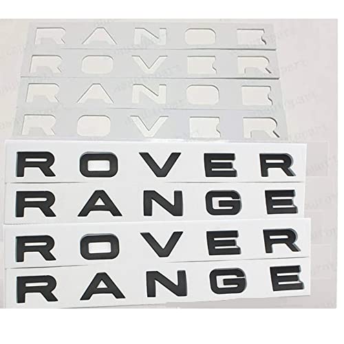 Hongyuntong 2Pcs Matte Blackfit For Rover Range & Sport Hse Letters Badge Logo Front Rear Hood (2Pcs Matte Black) #TOP2