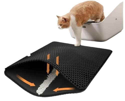 Tapete Coletor de Areia para Gato, Antiderrapante, Impermeável, 50x60cm, Proteção para Caixa de Arei