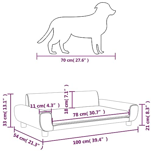 puraday Hundebett Schwarz 100x54x33 cm Samt Hundesofa Katzensofa Hundebetten Katzenbett Bequeme Haustierbett Stilvolles Design Kann Im Wohnzimmer Oder Schlafzimmer Platziert Werden