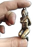 Generic Brass Binding Naked Woman Figurines Desktop Ornaments,Copper Sexy Kneeling Posture Female Art Pocket Miniature Statue Home Decor Keychain Pendant, sytd1112240409004
