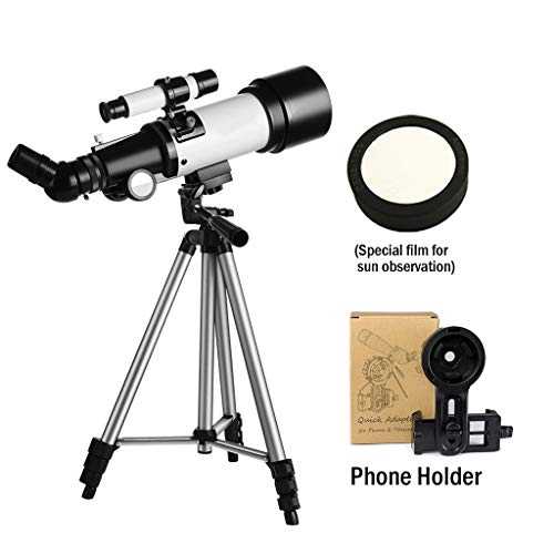 Telescopio Refractor YXCKG 70mm con Trípode y Buscador miniatura 2