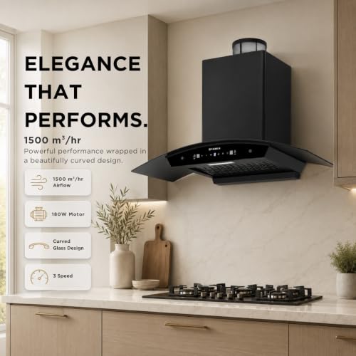 Image of Faber Delight Pro 90 cm Plug & Play Autoclean Chimney | Free Installation |1500 m /hr Suction | Filterless | Zero Maintenance cost on Filters for 2 years | 12 Years warranty on Motor