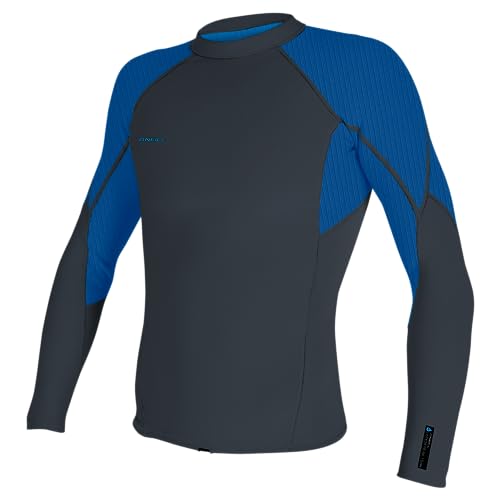 O'Neill Men's Hyperfreak 1.5mm Long Sleeve Top, Dark Orion/Deep Sea, Medium