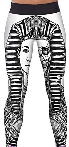 Image of Sister Amy Women's Fitness Hihg Waist Yoga Pants Printed Stretch Ankle Legging, Pharaohs, XS