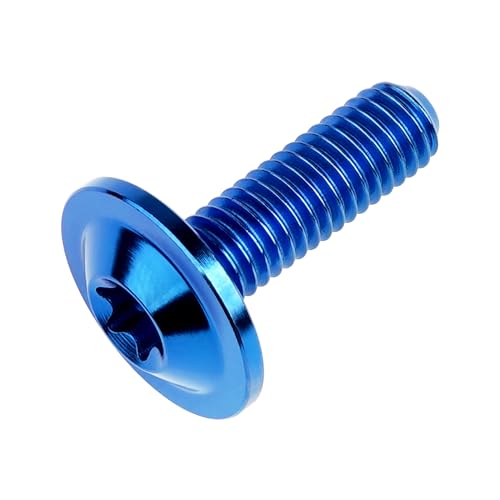 Image of Titanium Bolt Torx Head M6x10 15 20mm Screw for Bicycle Motorcycle Car Modification Pack of 6 (Anode Blue, M6x20mm)