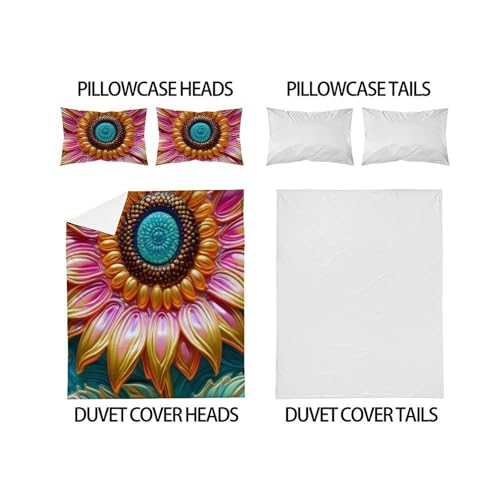 Housse de couette sans repassage en microfibre de lit King size