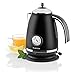 Klarstein Aquavita Chalet - Bollitore Acqua, Teiera, Bollitore Retrò, Senza Cavi, Termometro Analogico, 1,7 L, Cool Touch, 2200 W, Ruotabile di 180°, Spegnimento Automatico o Manuale, Nero