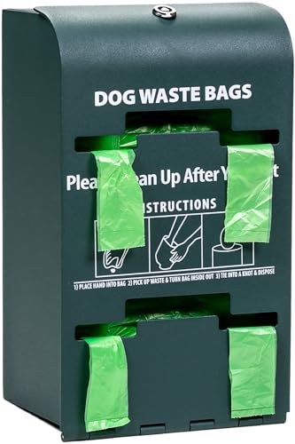 Xtra Durable Tie-Handle Pet Waste Bags - 2,400 of 7\" x 15\" w/ 5\" side gusset Dog Poop Bags - fits any jumbo Poopy roll dispenser - Case of 8 Rolls with 300 Leak-Proof bags per roll