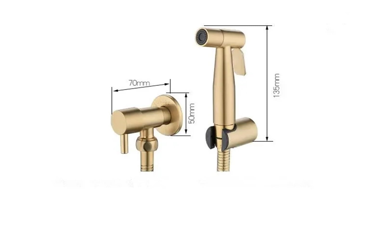 Kit spruzzatore for bidet portatile in acciaio inossidabile