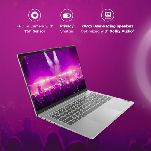 Image of Lenovo IdeaPad Slim 5 13th Gen Intel Core i5 13420H 14 inch(35.5cm) WUXGA OLED Laptop (16GB /1TB SSD /Win 11 /MSO Home 24 /Backlit KB /FHD Camera /Luna Grey /1.46Kg), 83HR000WIN
