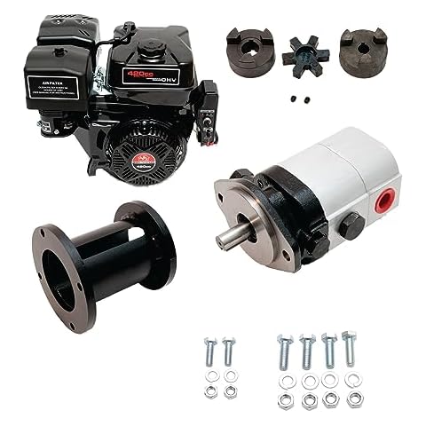 Tool Tuff Log Splitter Build Kit - 15 hp Electric-Start Engine, 28 GPM Pump, Coupler, Mount & Hardware Cover