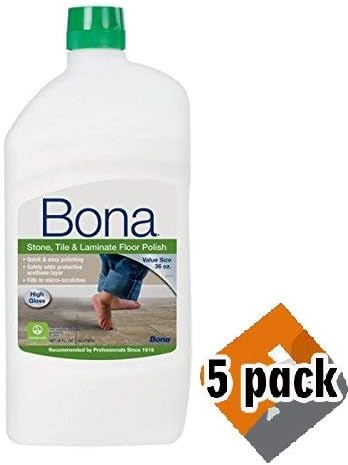 BonaStone Tile & Laminate Floor Polish, 36 oz, 5 Pack