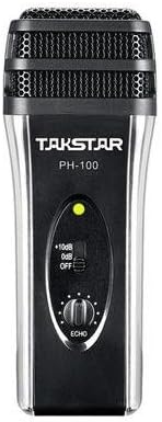 TAKSTAR PH-100 Mobile Phone Karaoke Microphone for iPhone Android Systems Phones Dedicated Microphone-Black