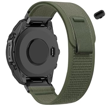 Koazon Pulseira de relógio Trail Loop Nylon de 20 mm de liberação rápida compatível com Garmin Fenix 8 AMOLED de 43 mm, pulseira esportiva ajustável de tecido macio para Fenix 7S Pro/7S/6S Pro/6S/5S