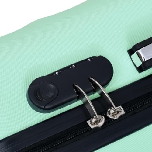 3-Piece Mint Hardcase Trolley Set - Durable ABS Material with Secure Lock for Travel 7