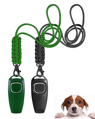 TODREMOU Hundepfeife Rütter Rückruf-Hundepfeifen Hochfrequenz Klicker Hundeklicker Set Clicker Hundetraining Clickertraining