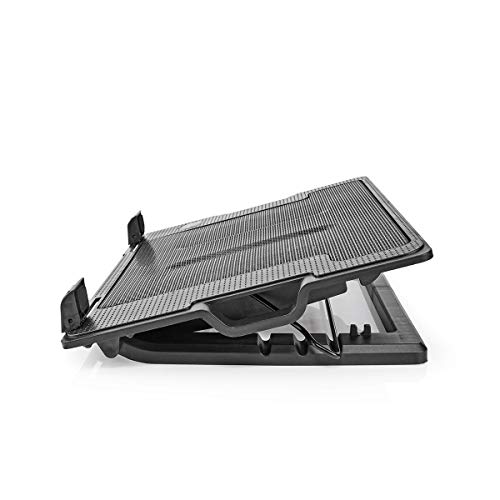 NEDIS Support pour Ordinateur Portable - Nombre de ventiltaleurs: 2 - Alimenté par Port USB - Nombre d'angles: 4-18" - 1200 t/Min - LED