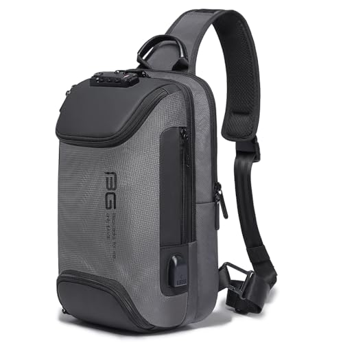 Image of BANGE Anti Theft Sling Bag with USB Charging Port, Waterproof Crossbody Chest Pack, Lightweight Travel Daypack Shoulder Bag for Men Women