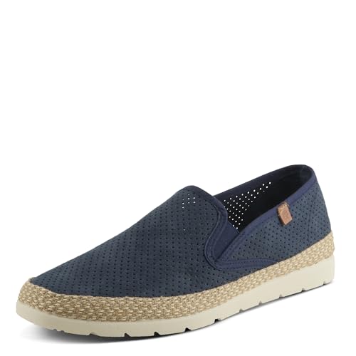 Spring Step Men's Raiden Suede Espadrilles – Slip-On Summer Shoes with Cork Insole and Rubber Outsole, Made in Spain