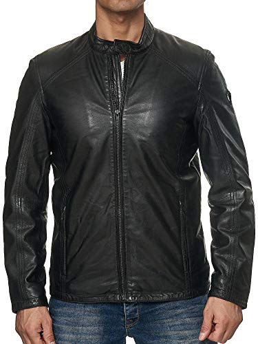Lederjacke für Herren von Tazzio aus Echtleder in Braun