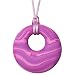 Munchables Scribbles Chew Necklace for Boys and Girls - Sensory Chewable Jewelry (Pink)   